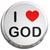I love God - Fridge Magnet Memo Clip