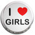 I Love Girls - Fridge Magnet Memo Clip