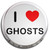 I love Ghosts - Fridge Magnet Memo Clip