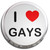 I love Gays - Fridge Magnet Memo Clip