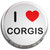 I love Corgis - Fridge Magnet Memo Clip