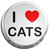 I Love Cats - Fridge Magnet Memo Clip