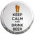 Keep Calm and Drink Beer - Fridge Magnet Memo Clip