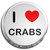 I Love Crabs - Fridge Magnet Memo Clip