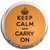 Orange Keep Calm and Carry On - Fridge Magnet Memo Clip
