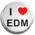 I love EDM - Fridge Magnet Memo Clip