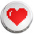 Pixel Heart - Fridge Magnet Memo Clip