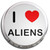 I Love Aliens - Fridge Magnet Memo Clip