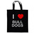 I Love Bull Dogs - Cotton Tote Bag