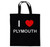 I Love Plymouth - Cotton Tote Bag