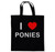 I Love Ponies - Cotton Tote Bag I Love Ponies - Cotton Tote Bag