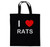 I Love Rats - Cotton Tote Bag