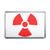 Red Nuclear Symbol - Plastic Fridge Magnet
