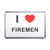I Love Firemen - Plastic Fridge Magnet