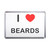 I Love Beards - Plastic Fridge Magnet