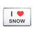 I Love Snow - Plastic Fridge Magnet