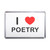 I Love Poetry - Plastic Fridge Magnet