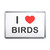 I Love Birds - Plastic Fridge Magnet