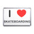 I love Skateboarding - Plastic Fridge Magnet