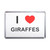 I Love Giraffes - Plastic Fridge Magnet I Love Giraffes - Plastic Fridge Magnet