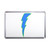 Lightning Bolt Blue - Plastic Fridge Magnet