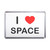 I Love Space - Plastic Fridge Magnet I Love Space - Plastic Fridge Magnet