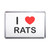 I Love Rats - Plastic Fridge Magnet