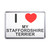 I Love My Staffordshire Terrier - Plastic Fridge Magnet