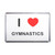 I Love Gymnastics - Plastic Fridge Magnet