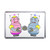 White Robot Couple - Plastic Fridge Magnet White Robot Couple - Plastic Fridge Magnet