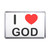 I love God - Plastic Fridge Magnet I love God - Plastic Fridge Magnet