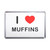I Love Muffins - Plastic Fridge Magnet