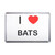 I Love Bats - Plastic Fridge Magnet