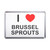 I Love Brussel Sprouts - Plastic Fridge Magnet