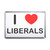 I love Liberals - Plastic Fridge Magnet