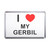I Love My Gerbil - Plastic Fridge Magnet