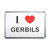 I Love Gerbils - Plastic Fridge Magnet