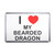 I Love My Bearded Dragon - Plastic Fridge Magnet