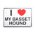 I Love My Basset Hound - Plastic Fridge Magnet I Love My Basset Hound - Plastic Fridge Magnet