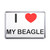 I Love My Beagle - Plastic Fridge Magnet