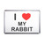 I Love My Rabbit - Plastic Fridge Magnet I Love My Rabbit - Plastic Fridge Magnet