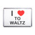 I Love To Waltz - Plastic Fridge Magnet