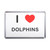 I Love Dolphins - Plastic Fridge Magnet I Love Dolphins - Plastic Fridge Magnet