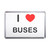 I Love Buses - Plastic Fridge Magnet