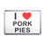 I Love Pork Pies - Plastic Fridge Magnet I Love Pork Pies - Plastic Fridge Magnet
