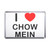 I love Chow Mein - Plastic Fridge Magnet