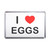 I Love Eggs - Plastic Fridge Magnet
