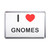 I Love Gnomes - Plastic Fridge Magnet