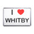 I Love Whitby - Plastic Fridge Magnet