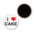 I Love Cake - Button Badge Fridge Magnet